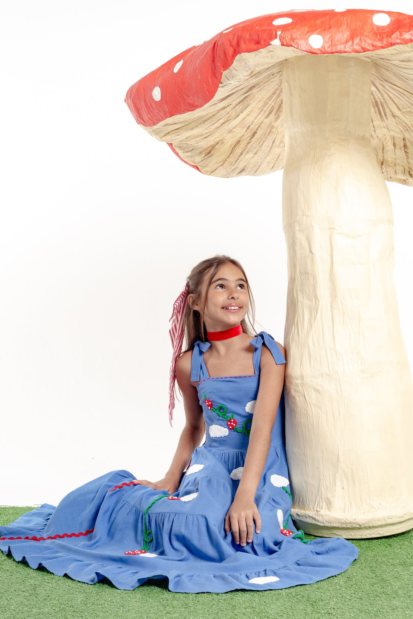 Vestido Amanda Semear Mini - azul médio