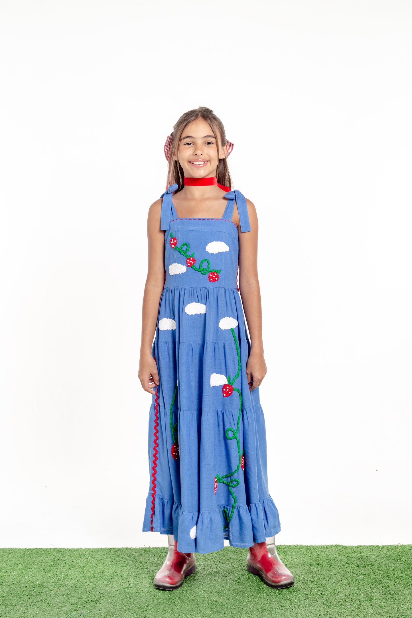 Vestido Amanda Semear Mini - azul médio