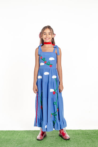 Vestido Amanda Semear Mini - azul médio