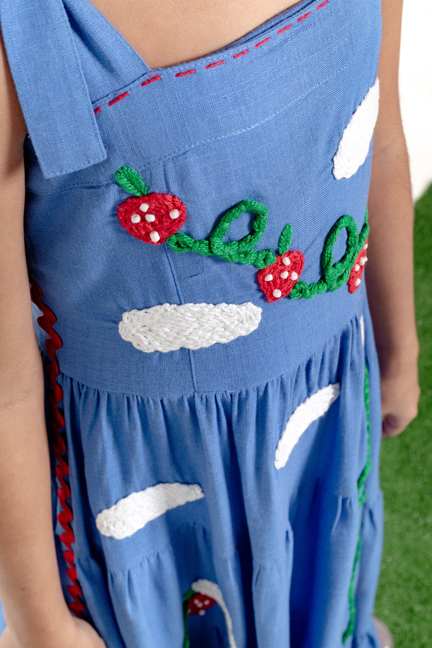 Vestido Amanda Semear Mini - azul médio