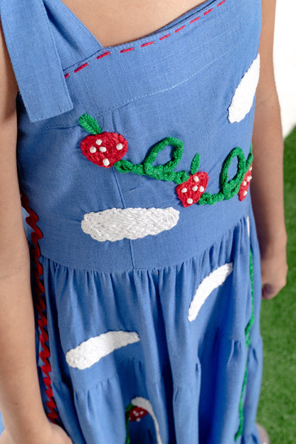 Vestido Amanda Semear Mini - azul médio