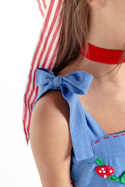 Vestido Amanda Semear Mini - azul médio