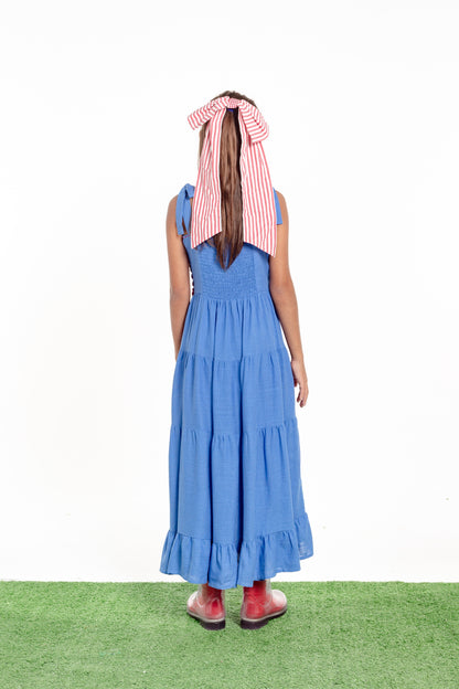 Vestido Amanda Semear Mini - azul médio