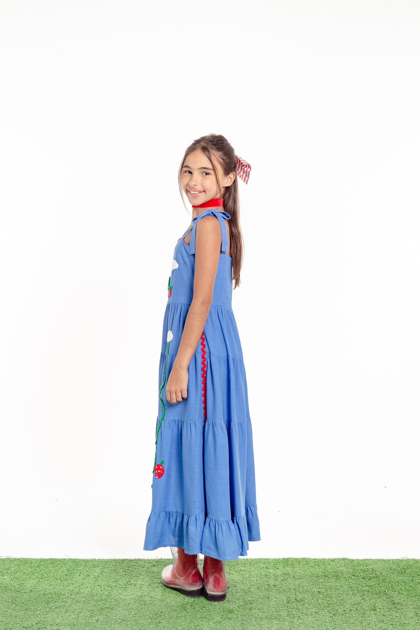 Vestido Amanda Semear Mini - azul médio