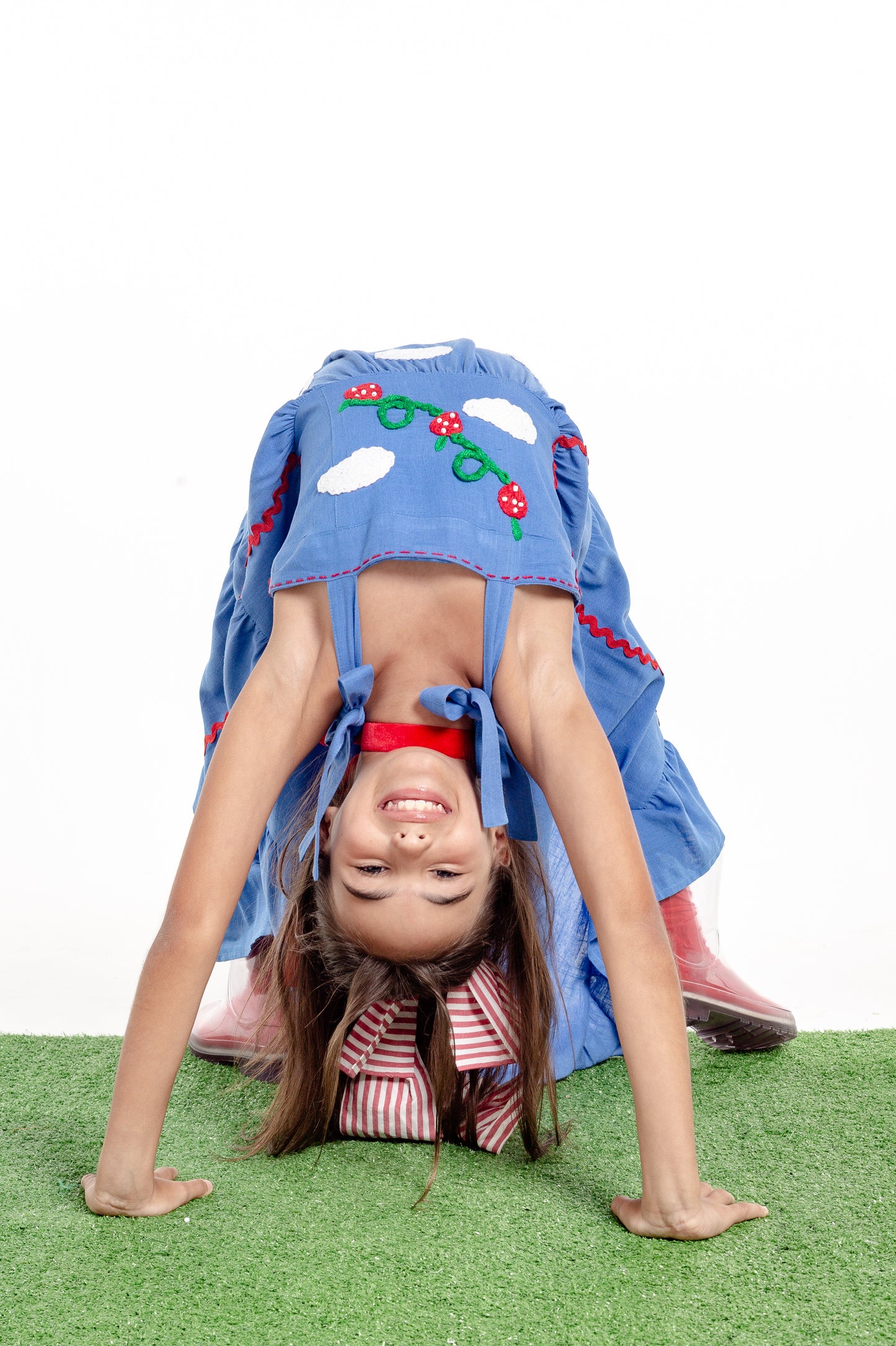 Vestido Amanda Semear Mini - azul médio