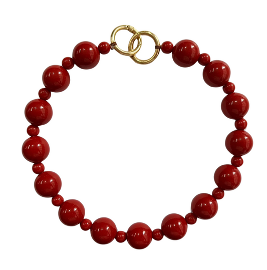 Choker Bolota P - vermelho