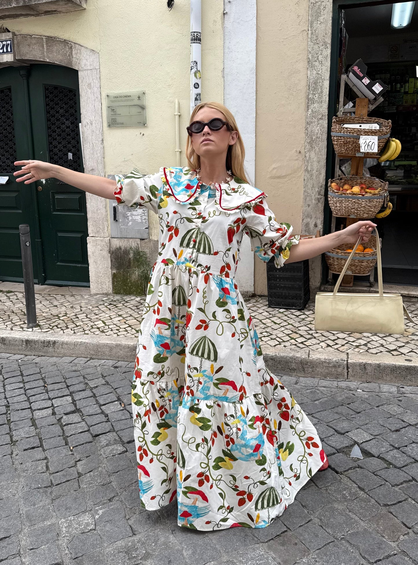 Vestido Alegria Patinhos - off