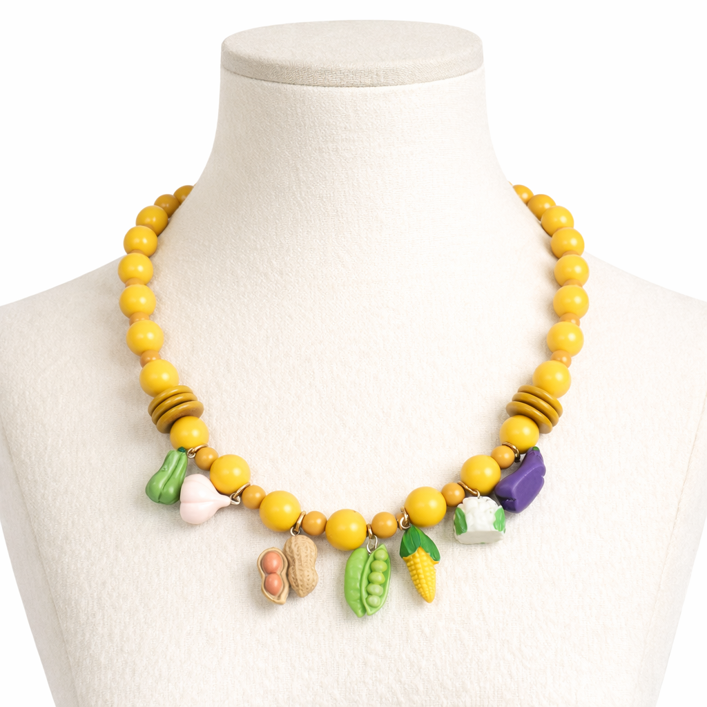 Colar Legumes - amarelo claro