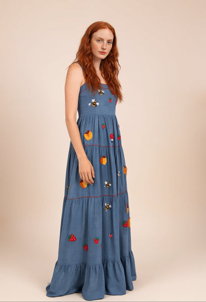 Vestido Amanda Doçura - azul