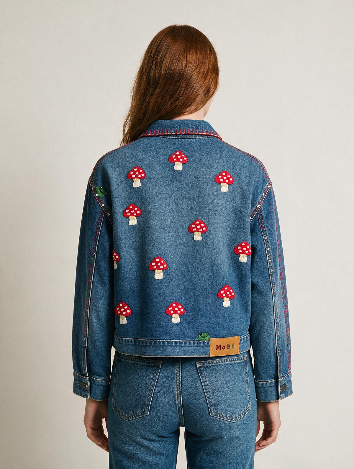 Jaqueta Cogumelo - jeans médio