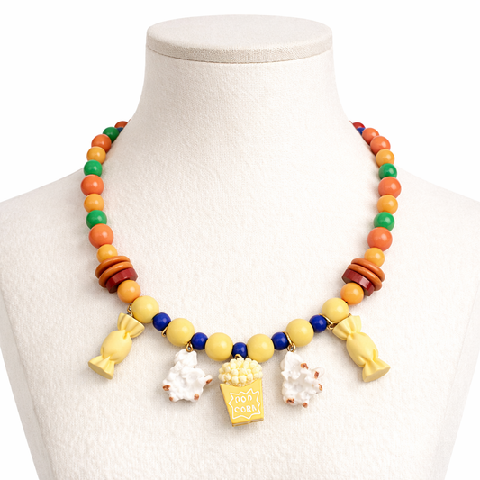 Colar Pipoca - amarelo