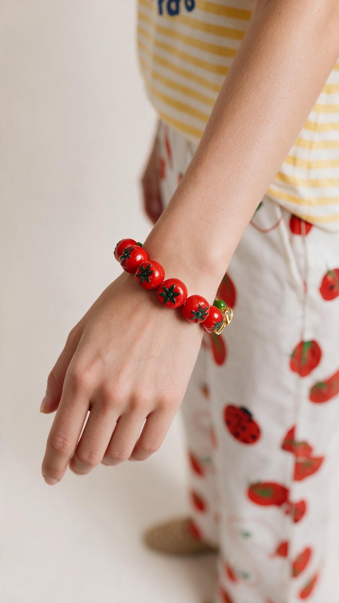Pulseira Tomates - vermelho