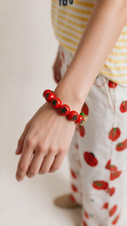 Pulseira Tomates - vermelho