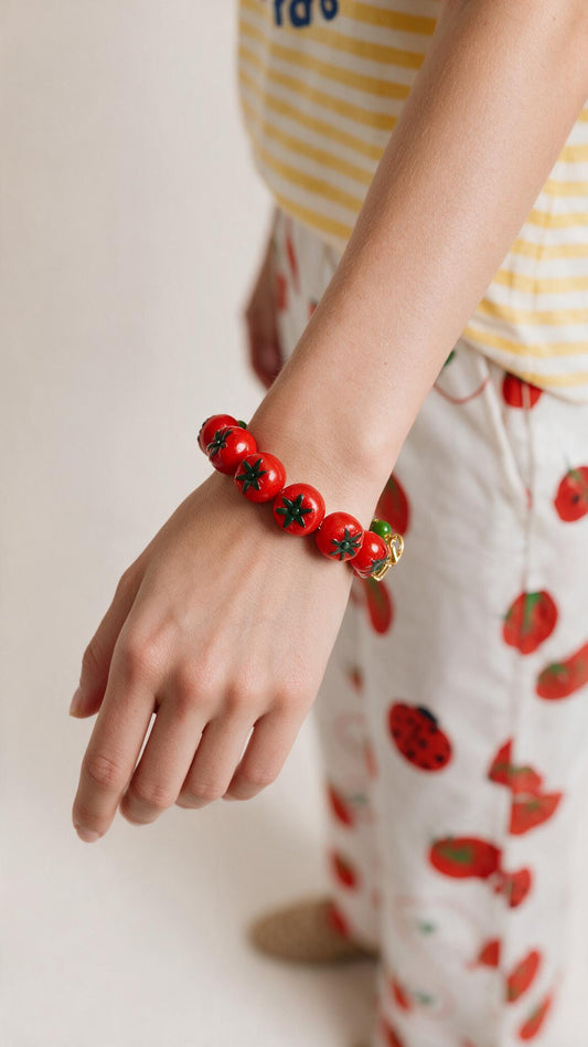 Pulseira Tomates - vermelho
