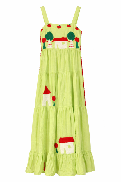 Vestido Amanda Pomar - verde