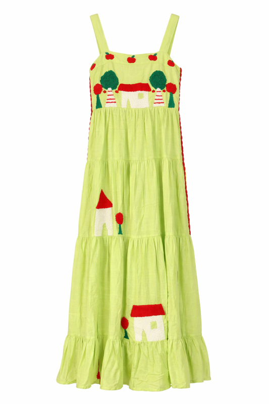 Vestido Amanda Pomar - verde