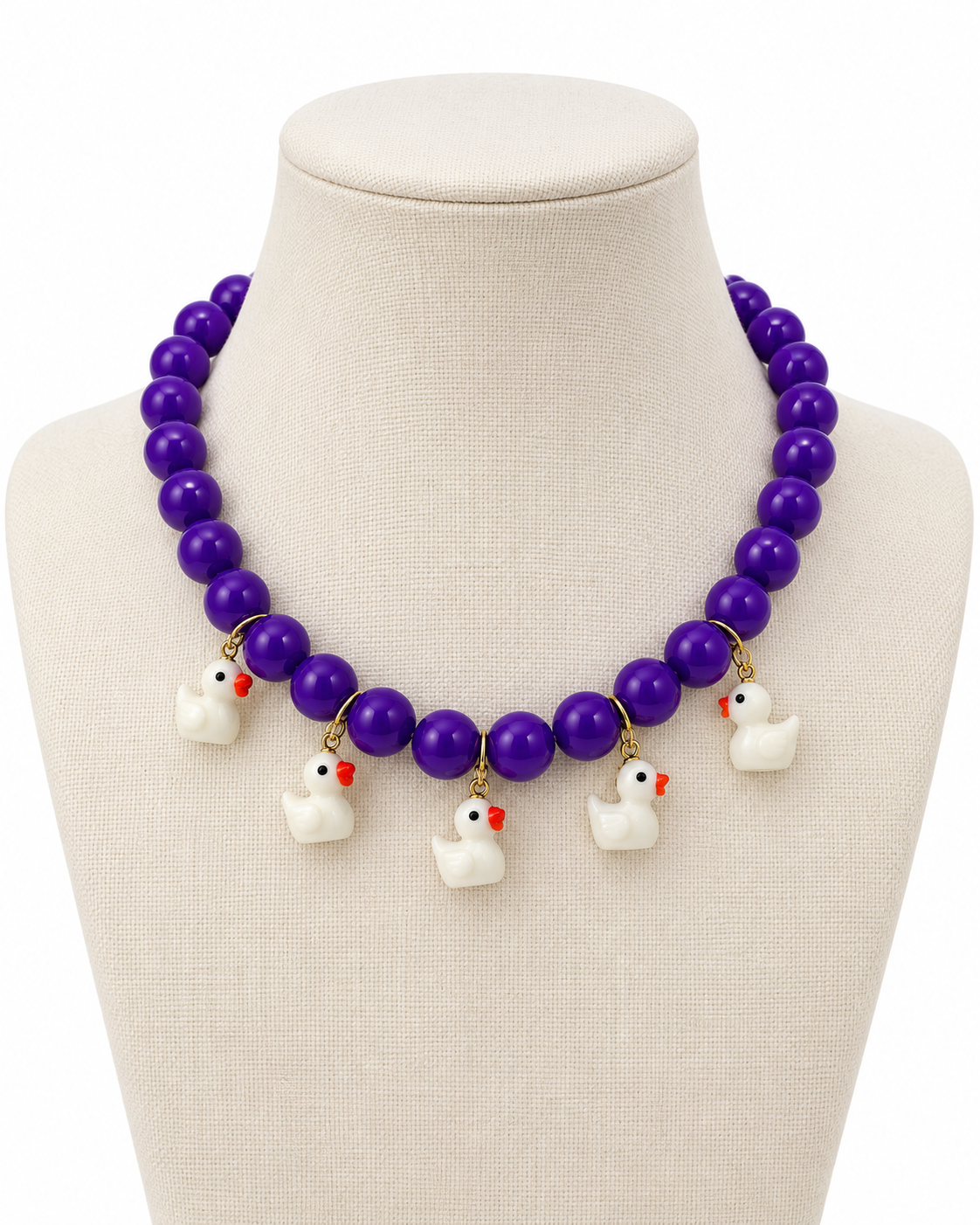 Colar Patinhos - roxo