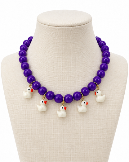 Colar Patinhos - roxo
