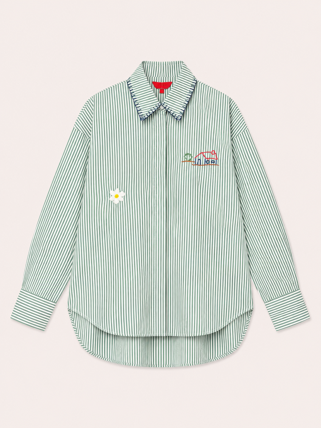 Camisa Alice - listrado verde