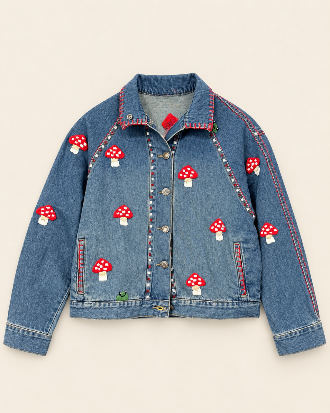 Jaqueta Cogumelo - jeans médio