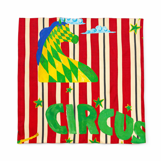 Lenço Circo - listras vermelhas