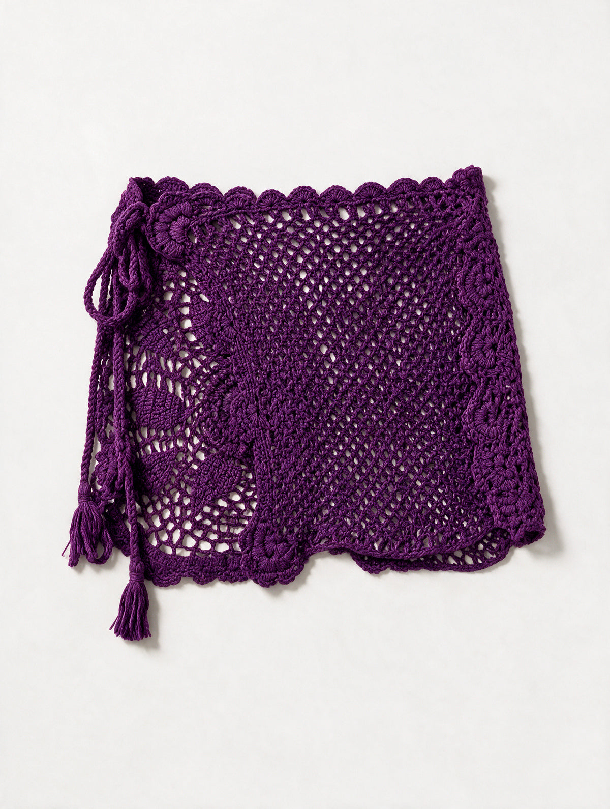 Saia Crochê Laço - roxo