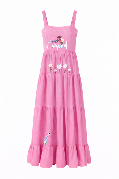 Vestido Amanda Cachorrinhos - rosa