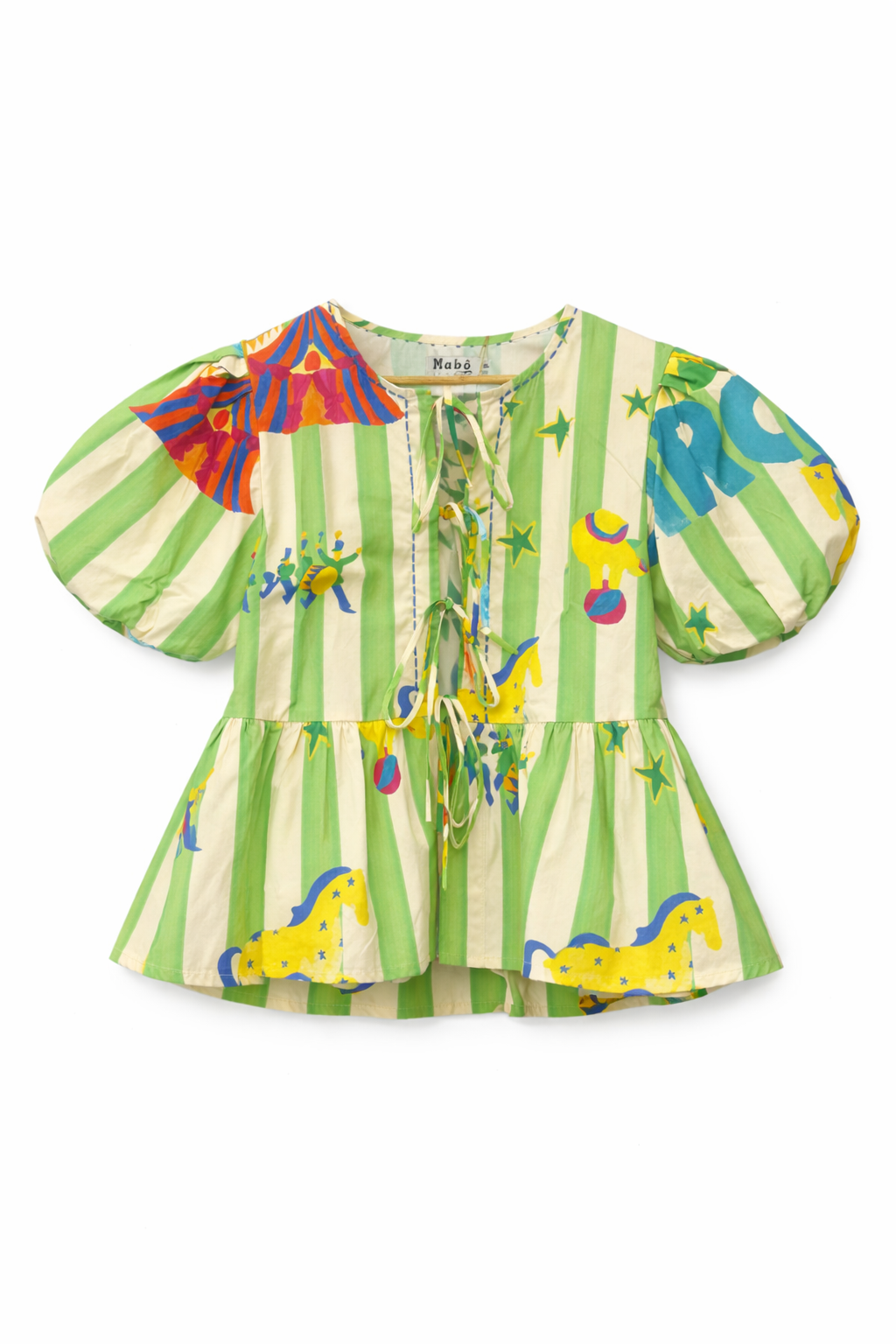 Blusa Isa - circo listra verde