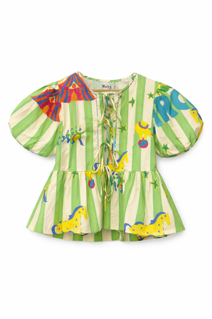 Blusa Isa - circo listra verde