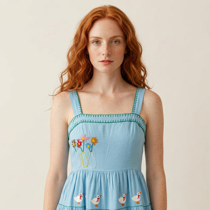 Vestido Amanda Nostalgia - turquesa